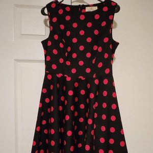 Grace Karin Rockabilly Swing Polka Dot Full Skirt Dress - Size Large
